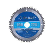 Диск пильный по ламинату ЗУБР Профессионал Ламинат 190х30 мм, 64Т 36930-190-30-64