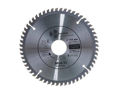 Диск пильный по мультиматериалам (165х32/30/20 мм; 56T) TRIO-DIAMOND MM906