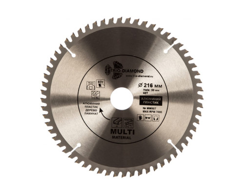 Диск пильный по мультиматериалам (216х30 мм; 60T) TRIO-DIAMOND MM907