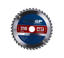Диск пильный по строительной древесине ЗУБР Стройрез Профессионал 210х30 мм, 40Т 36931-210-30-40