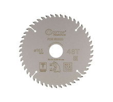 Диск пильный с тефлоновым покрытием по дереву Profi plus 165x1.3/2x30/25.4/20/16 мм, 48Т CUTOP 75-16548Т