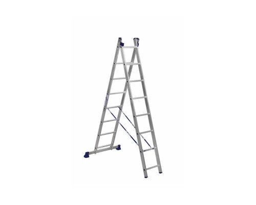 Двухсекционная универсальная алюминиевая лестница Алюмет H2 5208