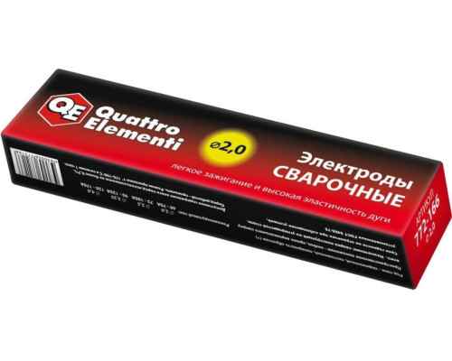 Электрод сварочный рутиловый (2 мм; 3 кг) QUATTRO ELEMENTI 772-166 Электрод сварочный рутиловый (2 мм; 3 кг) QUATTRO ELEMENTI 772-166