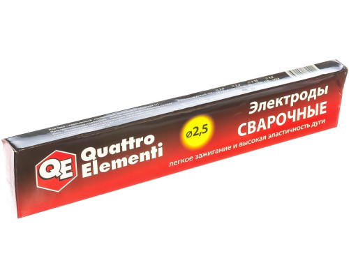 Электрод сварочный рутиловый (2.5 мм; 0.9 кг) QUATTRO ELEMENTI 770-421 Электрод сварочный рутиловый (2.5 мм; 0.9 кг) QUATTRO ELEMENTI 770-421
