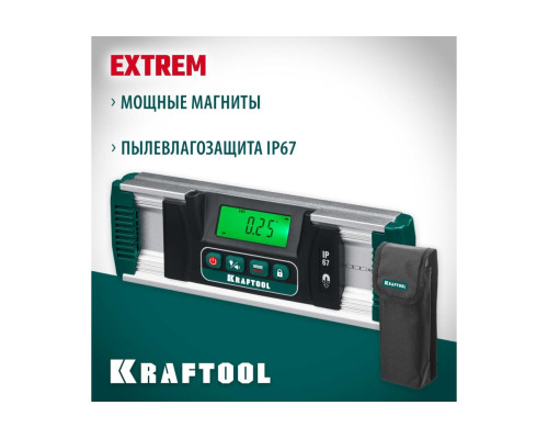 Электронный уровень-уклономер KRAFTOOL Extrem, 0-360° 34686