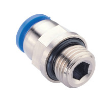 Фитинг 8 мм с наружной металлической резьбой G1/4" CDC Pneumatics PC 08G02