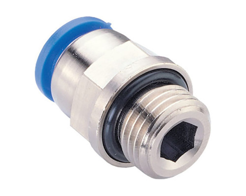 Фитинг 8 мм с наружной металлической резьбой G1/4" CDC Pneumatics PC 08G02 Фитинг 8 мм с наружной металлической резьбой G1/4" CDC Pneumatics PC 08G02