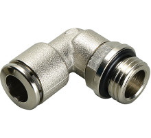 Фитинг L-образный 12 мм с наружной металлической резьбой G1/4" CDC Pneumatics BPL 12G02