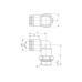 Фитинг L-образный 6 мм с наружной металлической резьбой G1/4" CDC Pneumatics PL 06G02