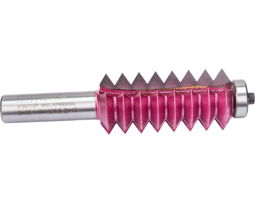 Фреза для сращивания с нижним подшипником (26.1x54x106.5 мм; хв-к 12 мм; треугольный шип) PROCUT 613211CP