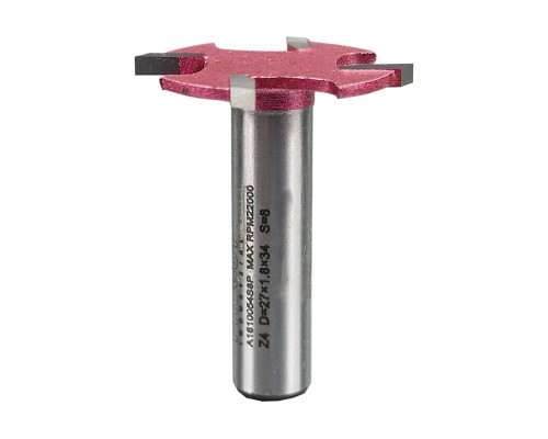 Фреза пазовая Т-образной формы Z=4, 27x1.8x34 мм, h=7.5 мм, S=8 мм PROCUT A1610054S8P