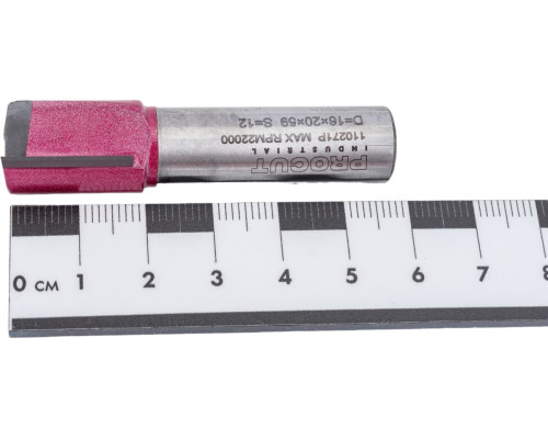 Фреза прямая пазовая Z=2, 16x20x60 мм, S=12 мм PROCUT 110271P