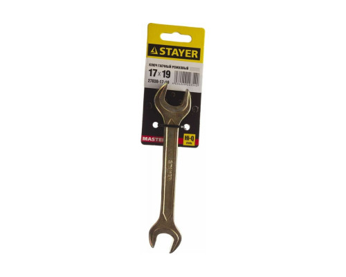 Гаечный рожковый ключ STAYER MASTER 27038-17-19