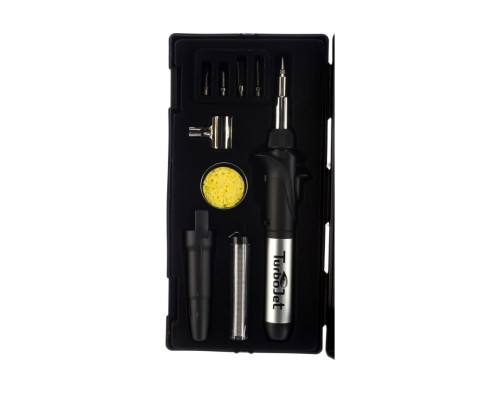 Газовый паяльник с пъезоподжигом в наборе Turbojet TJ150-B