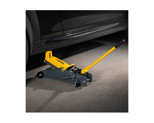 Гидравлический подкатной домкрат Denzel с фиксатором, 2.8 т, 135-385 мм 51155