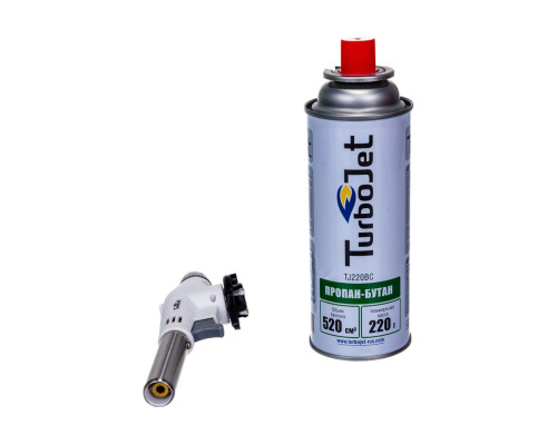 Горелка с пьезоподжигом TJ74 + газовый баллон TJ220 Turbojet TJ723-B Горелка с пьезоподжигом TJ74 + газовый баллон TJ220 Turbojet TJ723-B