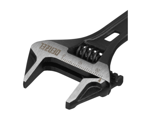 Ключ Denzel разводной 115 мм, crv, кованый, укороченная рукоятка 15751