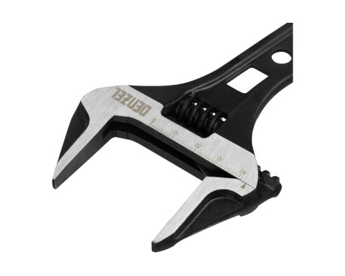 Ключ Denzel разводной 155 мм, crv, кованый, укороченная рукоятка 15753