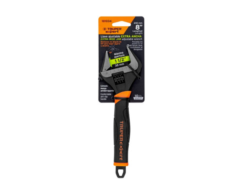 Ключ Truper разводной с узкими губками 200 мм PET-8XA 101034