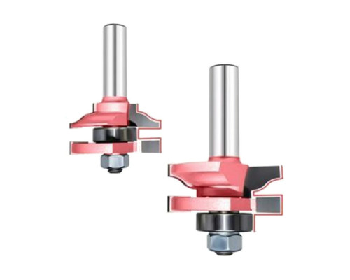 Комплект фрез для мебельной обвязки (2 шт; 41x19.1-25.9 мм; h=9.5 мм; L=71 мм; хв-к 12 мм; подшипник 22 мм; Z=2) PROCUT 409271P