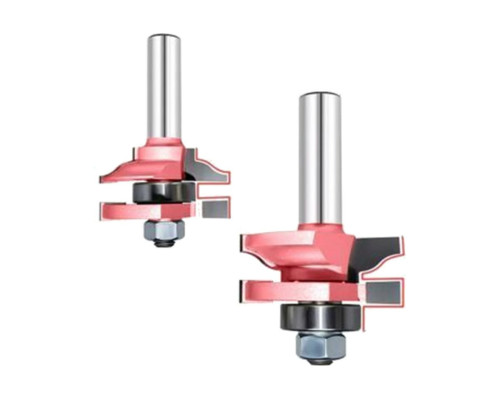 Комплект фрез для мебельной обвязки (2 шт; 60x25 мм; хв-к 12 мм; Z=2; R=15.88 мм) PROCUT 409272AP/409272BP
