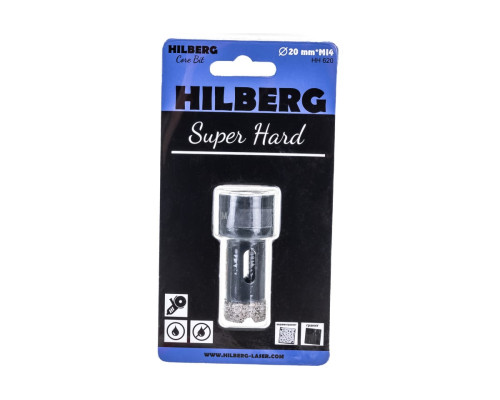 Коронка алмазная по керамике и керамограниту Super Hard (20 мм; M14) Hilberg HH620