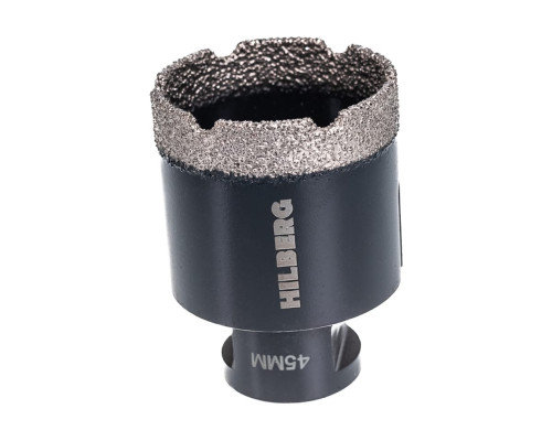 Коронка алмазная по керамике и керамограниту Super Hard (45 мм; M14) Hilberg HH645