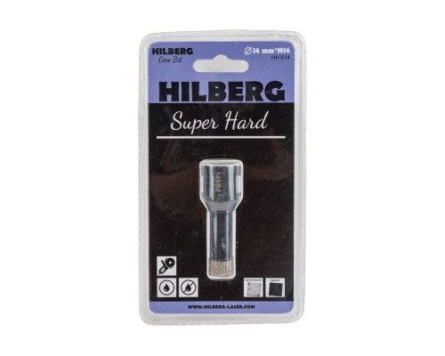 Коронка алмазная с воском по керамике и керамограниту Super Hard (14 мм; M14) Hilberg HH614 Коронка алмазная с воском по керамике и керамограниту Super Hard (14 мм; M14) Hilberg HH614