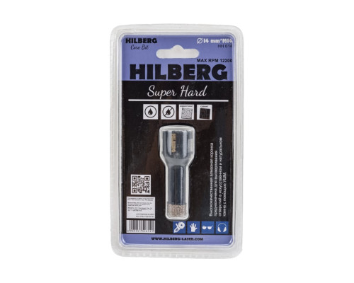 Коронка алмазная с воском по керамике и керамограниту Super Hard (14 мм; M14) Hilberg HH614 Коронка алмазная с воском по керамике и керамограниту Super Hard (14 мм; M14) Hilberg HH614
