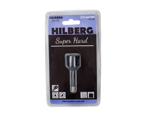 Коронка алмазная с воском по керамике и керамограниту Super Hard (8 мм; M14) Hilberg HH608 Коронка алмазная с воском по керамике и керамограниту Super Hard (8 мм; M14) Hilberg HH608