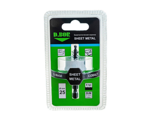 Коронка биметаллическая SHEET METAL 25 мм D.BOR D-HS-BIM-SM-20-025