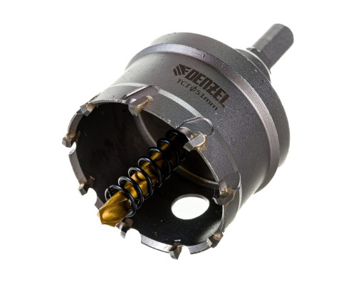 Коронка твердосплавная по металлу 51 мм DENZEL 724016