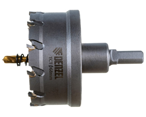 Коронка твердосплавная по металлу 68 мм DENZEL 724019