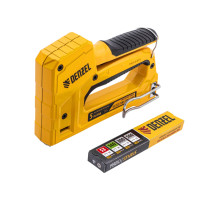 Мебельный степлер Denzel тип 53 и 13, 6-14 мм, тип 140, 10-14 мм, тип 300, 15 мм, тип 500, 15 мм 40215