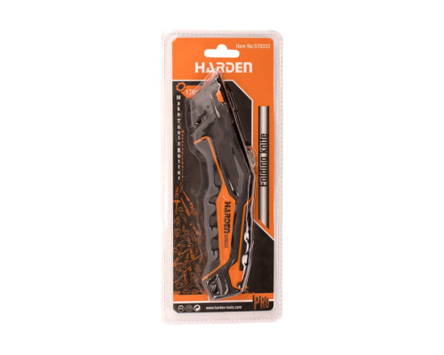 Многофункциональный строительный нож Harden СуперБенд металлический корпус+ 4 лезвия в комплекте 570333