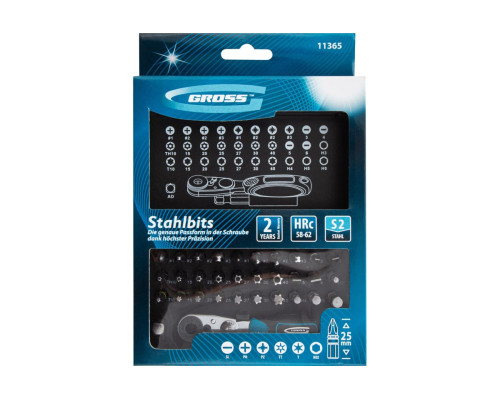 Набор бит и магнитный адаптер (33 предмета) GROSS 11365