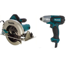 Набор электроинструментов Makita DK0168: ударный шуруповерт TD0101 + дисковая пила HS7601