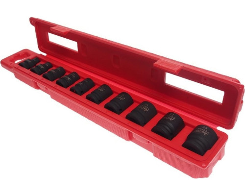 Набор головок 6-гранных для поврежденных болтов и гаек (8-24 мм; 1/2"; 10 шт.) JTC-7865