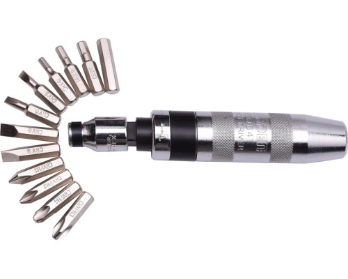 Набор HARDEN с ударно-поворотной отверткой и битами CRV, 14 предметов. 550641