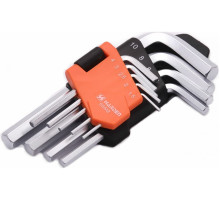Набор имбусовых ключей HARDEN HEX, 1.5–10 мм, CRV, 9 шт 540602