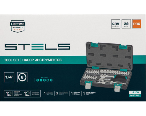 Набор инструментов STELS 29 предметов 14100 Набор инструментов STELS 29 предметов 14100