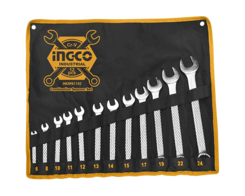 Набор комбинированных ключей INGCO 6-24 мм 12 шт. HKSPA1142