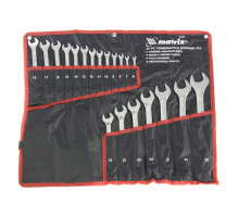 Набор комбинированных ключей MATRIX 20 шт CrV, полированный хром 15441