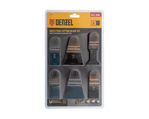 Набор насадок для МФИ по дереву и металлу 6 шт Denzel 782406