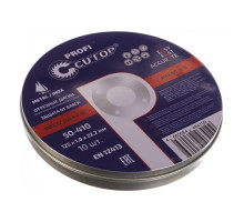 Набор отрезных дисков CUTOP по металлу и нержавеющей стали Т41-125x1.0x22.2 мм 10 шт. 50-410