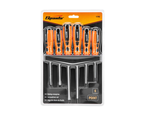 Набор отверток, CrV, двухкомпонентные рукоятки, 6шт SPARTA Point 11782