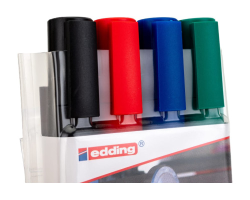 Набор пермаментных маркеров EDDING 300, круглый наконечник, 1.5-3 мм, 4 штуки 4 цвета E-300#4S