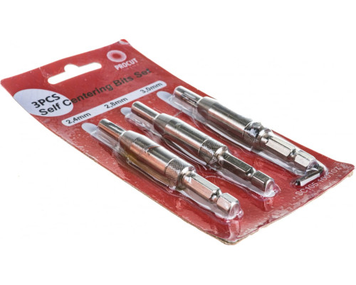 Набор самоцентрирующихся сверл (3 шт; 2.4/2.8/3.0 мм) PROCUT SC105.100107