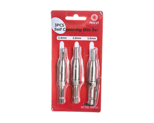 Набор самоцентрирующихся сверл (3 шт; 2.4/2.8/3.0 мм) PROCUT SC105.100107