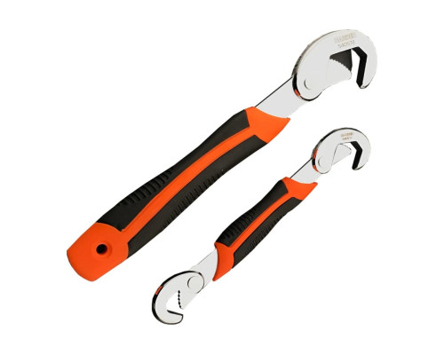 Набор самозажимных ключей HARDEN 2шт, усиленные, 2-комп. рукоятка, 9-23мм 540572